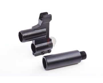 Hephaestus Steel Front Sight Block (Type A) w/ 14mm CW Barrel Adapter for GHK/LCT AK Series