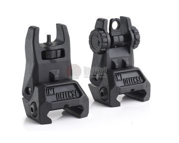 IMI Defense TFS / TRS Polymer Flip Up Sight Set - BK