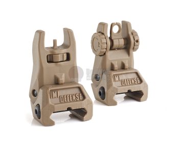 IMI Defense TFS / TRS Polymer Flip Up Sight Set - TAN