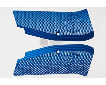 KJ Works CZ Logo Aluminium Hand Grip for CZ SP-01 Shadow - Blue