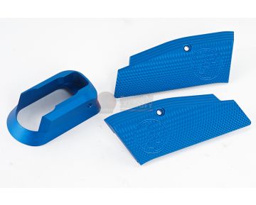 KJ Works Short Aluminium Hand Grip & Magwell Set - Blue