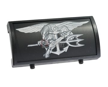 Custom Gun Rails (CGR) Aluminum Rail Cover (U.S. Navy SEAL Trident, Large Laser Engraved Aluminum) - BK Retainer