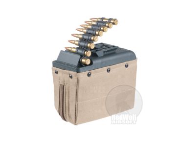 ARES LMG Box 1100rd Magazine - Tan