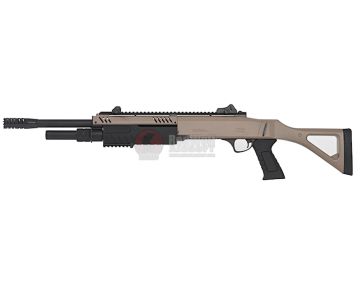 BO Manufacture FABARM Licensed STF12 18 inch Ressort Spring Shotgun - FDE