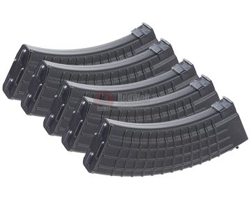 MAG AK47 Magazine (100 rounds Airsoft AEG Magazine, Waffle Type) 5pcs/box (Black) 1