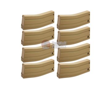 MAG M4 Magazine (130 rounds Plastic AEG Magazine) - 8pcs/box (SAND) 1