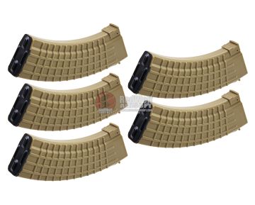 MAG AK47 Magazine (100 rounds AEG Magazine, Waffle Type) 5pcs/box (Sand) 1