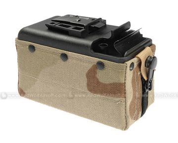 MAG M249 Magazine (2500 rounds Airsoft AEG Drum Magazine) - Desert 1