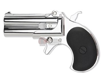 MAXTACT Derringer Full Metal 6mm Green Gas Airsoft Pistol - Silver 1