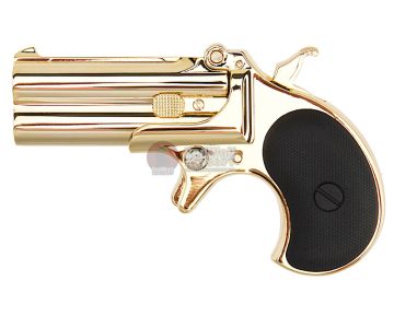 MAXTACT Derringer Full Metal 6mm Green Gas Airsoft Pistol - Gold 1
