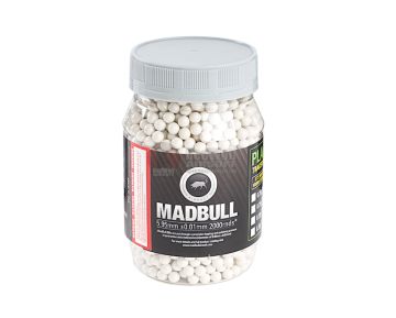 Madbull 6mm Airsoft BBs 0.36g for Snipers (2000rds / Bottle) - White Color 1