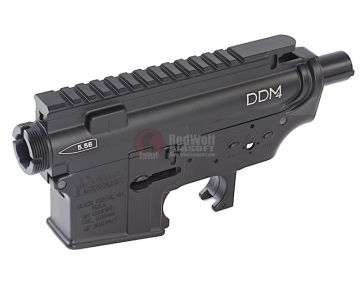 Madbull M4 Metal Receiver Ver.2 w/ Self Retaining Pins & Shortened Stock Tube (Daniel Defense Marking) - BK