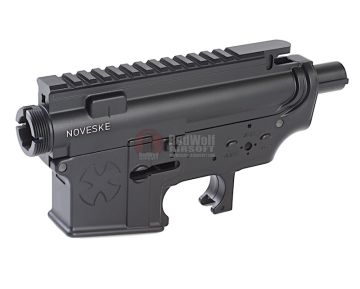 Madbull M4 Metal Receiver Ver.2 w/ Self Retaining Pins & Shortened Stock Tube (Noveske Marking) - BK