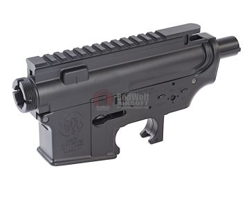 Madbull M4 Metal Receiver Ver.2 w/ Self Retaining Pins & Shortened Stock Tube (Troy Marking) - BK