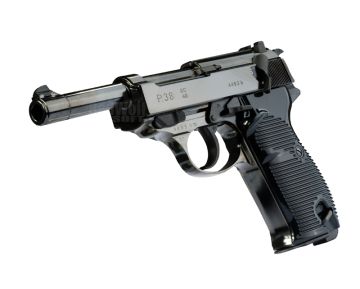 Maruzen P38 AC40 (Black Metal) GBB Airsoft Pistol 1