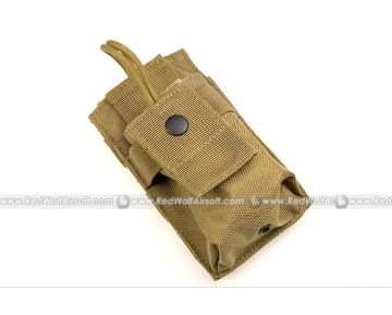 PANTAC Molle Short Radio Pouch (Khaki / CORDURA)
