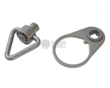 ARES End Plate Quick Detach Sling Mount with Sling Swivel for M4 Buttstocks 1