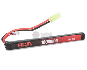 RWA Airsoft Lipo Battery 7.4v 1000mAh (20C) AK Stick Type (Small Tamiya) 1