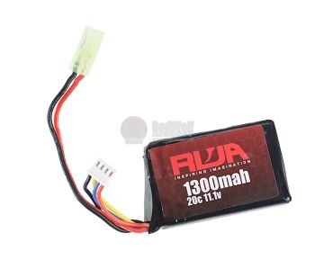 RWA 11.1V 1300mAh (20C) PEQ LiPo Rechargeable Battery (Small Tamiya)