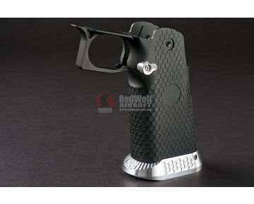 Airsoft Surgeon RWA Infinity CNC Aluminum Standard Logo Recess Grip Set - Black 1