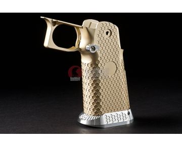 Airsoft Surgeon RWA Infinity CNC Aluminum Standard Logo Recess Grip Set - Champagne Gold 1