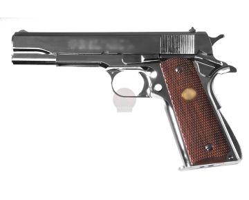 Tokyo Marui 1911 Government Series 70 Nickel Finish GBB Airsoft Pistol 1
