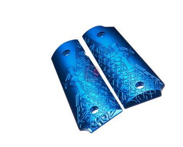 TSC CNC Type C Pistol Grip For KJ M1911 GBB - Blue