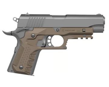 Recover Tactical Compact 1911 (Officer's Sized) CC3C Grip and Rail System - Tan 0