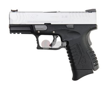WE XDM 3.8 Compact Green Gas Airsoft Pistol (Licensed by Springfield Armory) - Silver