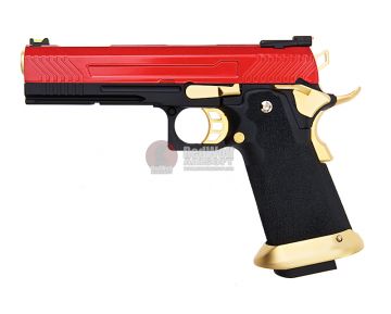 AW Custom HX11 Series Full Metal Gas Blowback Pistol - Gold / Red