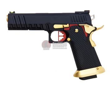 AW Custom HX20 Series 'Competitor' Hi-Capa Gas Blowback Pistol - Black / Gold