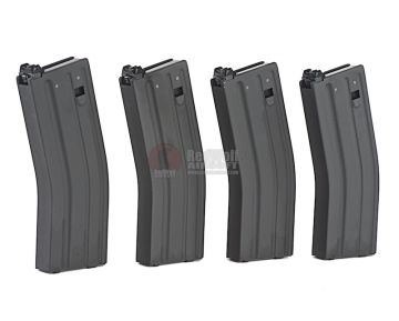 Blackcat Airsoft Aluminium 30 / 120 rds Magazine for Systema PTW (4 PACK)