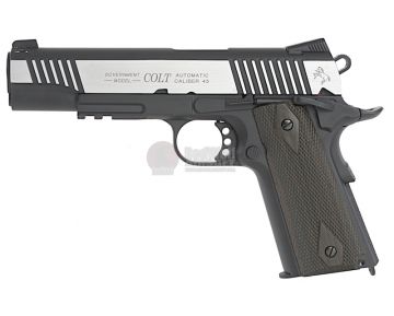Cybergun Colt 1911 Rail CO2 GBB Pistol - Dual Tone
