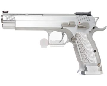 Gunsmith Bros GB01 TF Aluminum 5.5 inch GBB Airsoft Pistol - Silver
