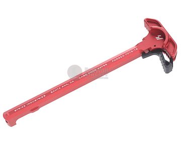 Strike Industries Charging Handle with Black Extended Latch Combo - RED