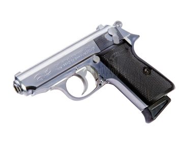 Maruzen PPK/S Walther Green Gas Airsoft Pistol - Silver