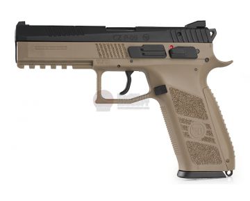 KJ Works ASG CZ P-09 Duty CO2 Airsoft Pistol (ASG Licensed) - TAN