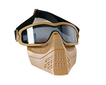 TMC Impact-rated Goggle with Removable Airsoft Mask (Coyote Brown)