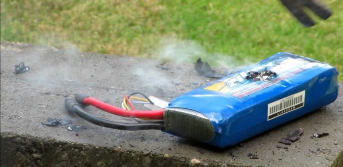 Be careful not to puncture batteries as they may catch fire or explode